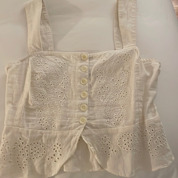Free people white eyelet tank - Picture 1 of 2